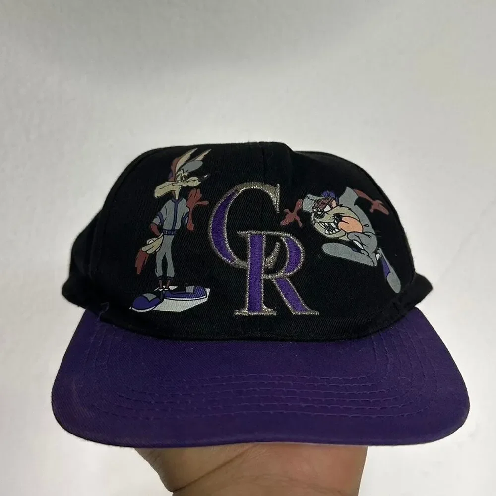 1995 Colorado Rockies Looney Tunes snapback hat baseball
